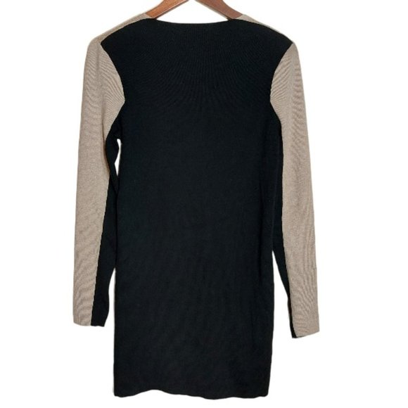 Le Chateau Black/Tan Color Block Dress - Size M - Picture 2 of 4